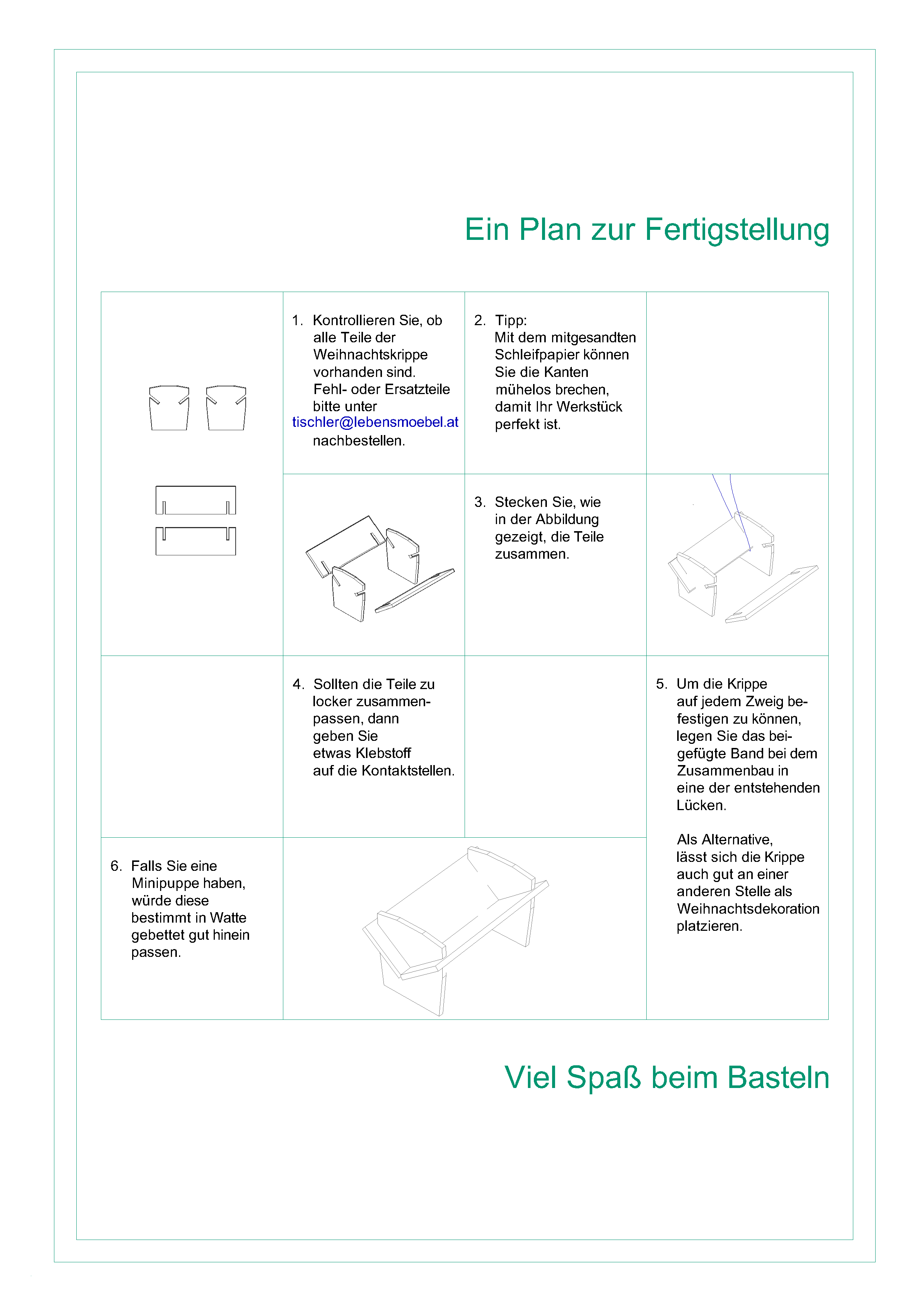 Bastelanleitung für Weihnachtskrippe